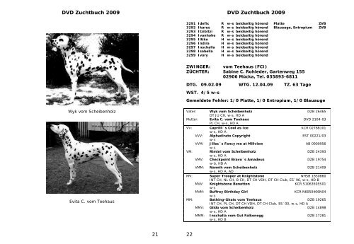 2 0 0 9 - Dalmatiner Verein Deutschland