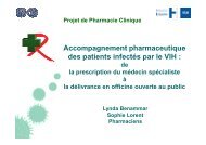 Accompagnement pharmaceutique des patients infectés par le VIH