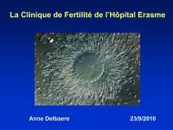 La Clinique de Fertilité de l’Hôpital Erasme