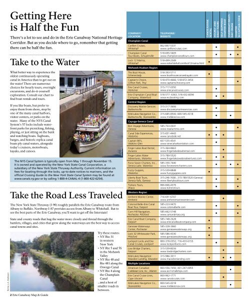 Erie Canalway Map & Guide