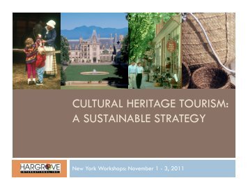 CULTURAL HERITAGE TOURISM A SUSTAINABLE STRATEGY