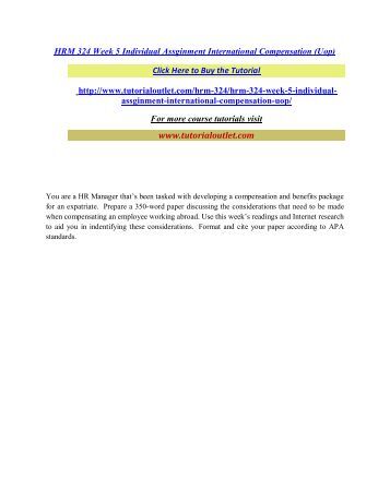 hrm 324 week one Hrm 324 week 4 retirement plan selection assess the factors that this employee should consider when selecting a retirement plan. hrm 324 week one Hrm 324 week 4 retirement plan selection assess the factors that this employee should consider when selecting a retirement plan.