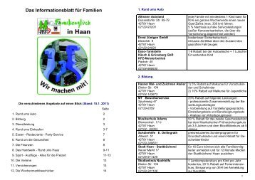 Das Informationsblatt für Familien - Haan