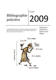 Bibliographie policière - Jeunesse et Médias Arole