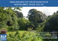 SINGLE BUILDING PLOT, NEWTON ABBOT, DEVON