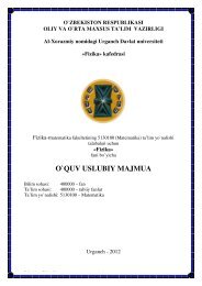 O`QUV USLUBIY MAJMUA