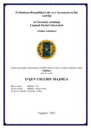 O`QUV USLUBIY MAJMUA