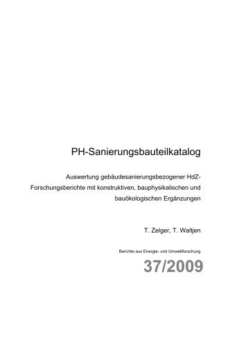 Passivhaus-Sanierungsbauteilkatalog - IBO