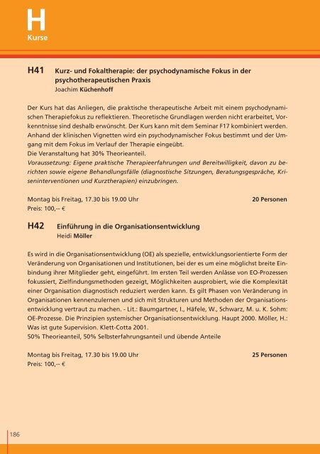 Fort- und Weiterbildung in Psychotherapie - Lindauer ...