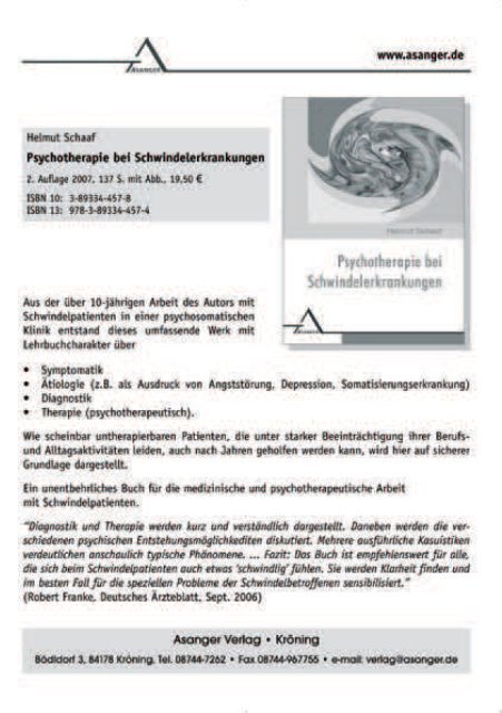 Fort- und Weiterbildung in Psychotherapie - Lindauer ...