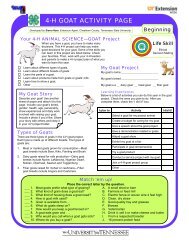 4-H GOAT ACTIVITY PAGE