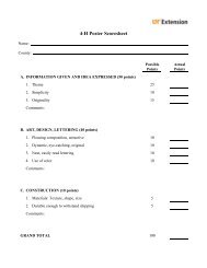 4-H Poster Scoresheet