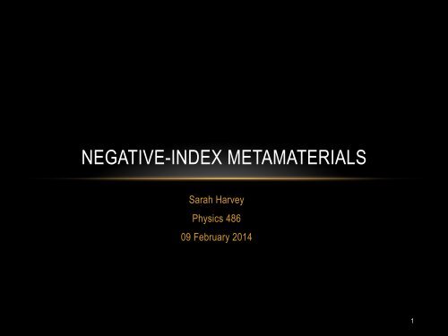 NEGATIVE-INDEX METAMATERIALS