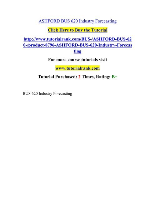 ASHFORD BUS 620 Industry Forecasting.pdf