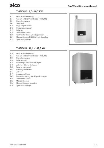 Gas Wand-Brennwertkessel THISION S 1,0 - ELCO Heating solutions