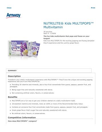 NUTRILITE® Kids MULTIPOPS Multivitamin