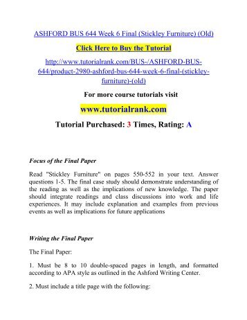 bus 600 week 6 final paper ashford university Analyze how e-learning readiness has affected your success at ashford university bus 600 week 6 final paper e-learning for training and potential barriers. bus 600 week 6 final paper ashford university Analyze how e-learning readiness has affected your success at ashford university bus 600 week 6 final paper e-learning for training and potential barriers.