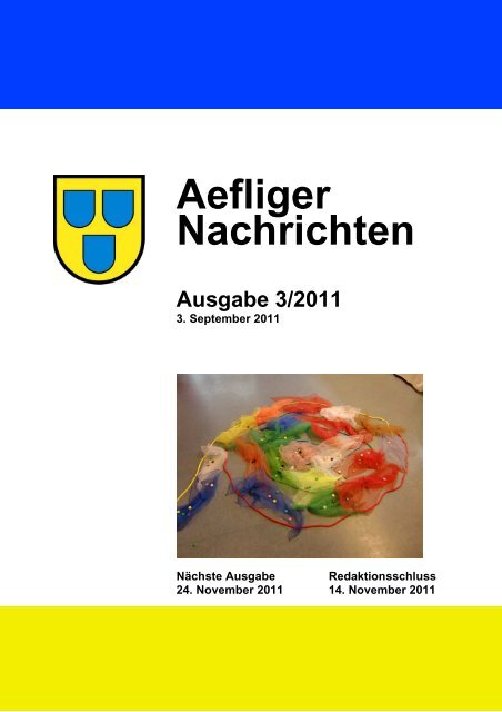 1 Aefliger Nachrichten Ausgabe 3/2011 - Aefligen