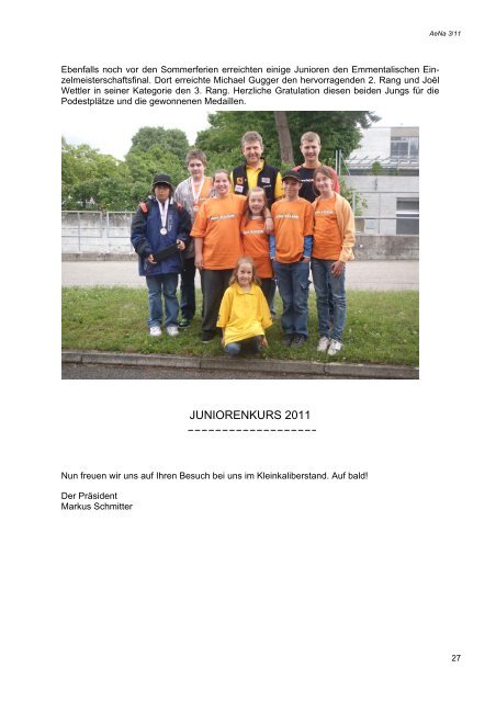 1 Aefliger Nachrichten Ausgabe 3/2011 - Aefligen