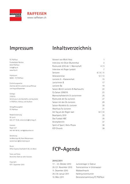 Junioren A - FC Pfäffikon 1951