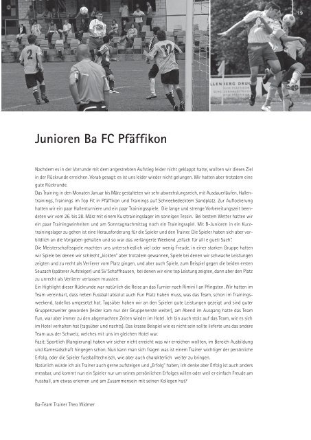 Junioren A - FC Pfäffikon 1951