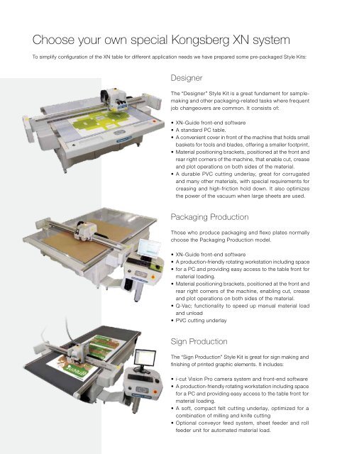 Versatile powerful finishing tables for packages displays and signs