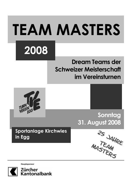 Dream Teams der Schweizer Meisterschaft im Vereinsturnen - TV Egg