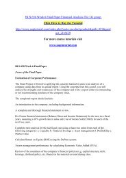 BUS 650 Week 6 Final Paper Financial Analysis The LG group