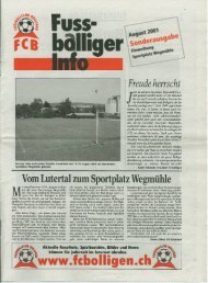 Ausgabe 31 - August 2001 - FC Bolligen