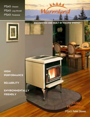 The PS45 Classic pellet stove in four porcelain colours - Furnaceland