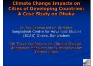 Climate Change Impacts on Cities of Developing Countries A Case Study on Dhaka