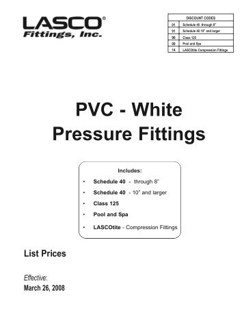 PVC - White Pressure Fittings