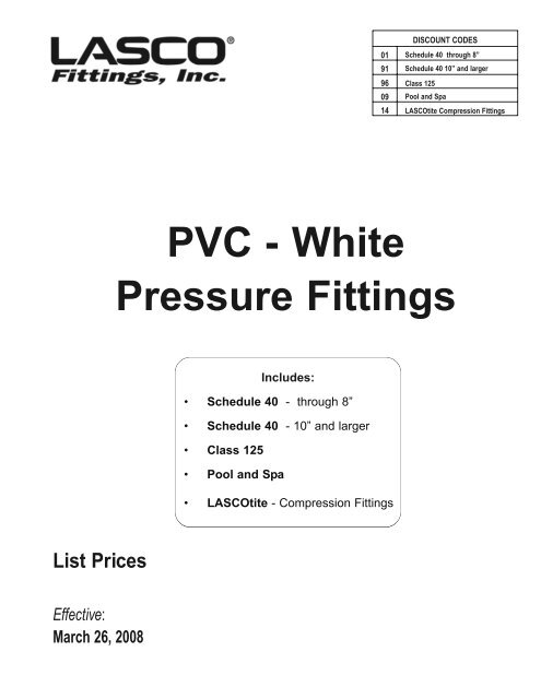 PVC - White Pressure Fittings