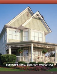 LUMBER SIDING EXTERIOR MOULDINGS