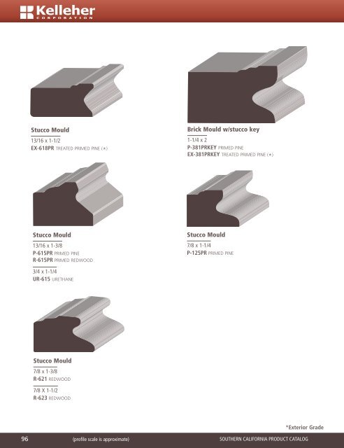 Header Cap Watertable - No Lip * Watertable w/Lip * Architrave * 80