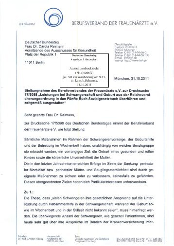 BERUFSVERBAND DER FRAUENARZTE e.V. - DGGG