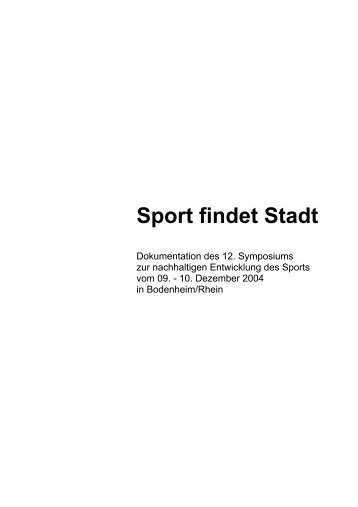 Sport findet Stadt - Der Deutsche Olympische Sportbund