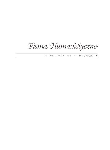 Pisma Humanistyczne