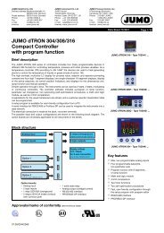JUMO dTRON 304/308/316 Compact Controller with program function