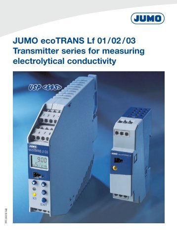 JUMO ecoTRANS Lf 01/02/03 Transmitter series for measuring ...