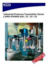 Industrial Pressure Transmitter Series JUMO dTRANS p30 / 31 / 32 / 33