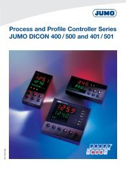 Process and Profile Controller Series JUMO DICON 400 / 500 and 401/ 501