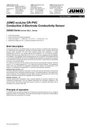 JUMO ecoLine CR-PVC Conductive 2-Electrode Conductivity Sensor