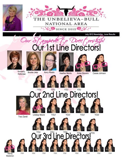 July 2012 Newsletter - Darla Bull - Court of Achievers