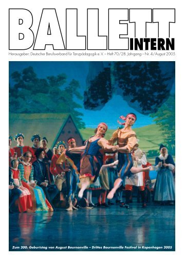 Ballett Intern 4/2005 - Deutscher Berufsverband für Tanzpädagogik