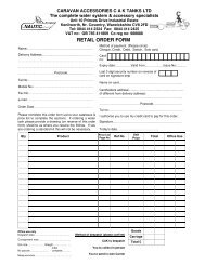 RETAIL ORDER FORM