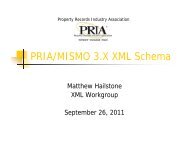 PRIA/MISMO 3.X XML Schema