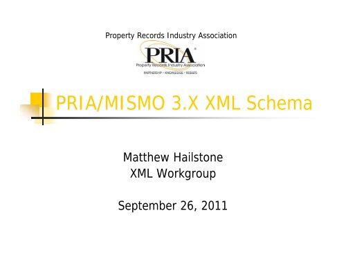 PRIA/MISMO 3.X XML Schema