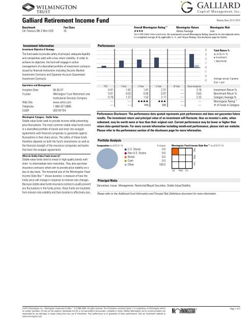 Galliard Retirement Income Fund