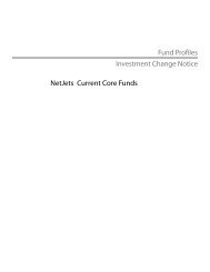 NetJets Current Core Funds Fund Profiles Investment Change Notice